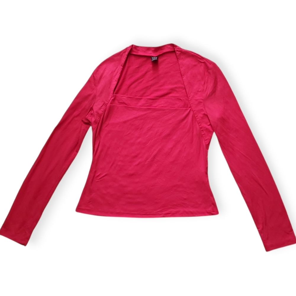 SHEIN Vibrant Red Long Sleeve Top